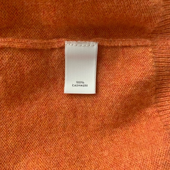 Neiman Marcus Men's Cashmere Sweater V-neck Heathered Orange Sz L - Picture 8 of 10